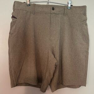 Hylete Men's Tan Flat Front Shorts